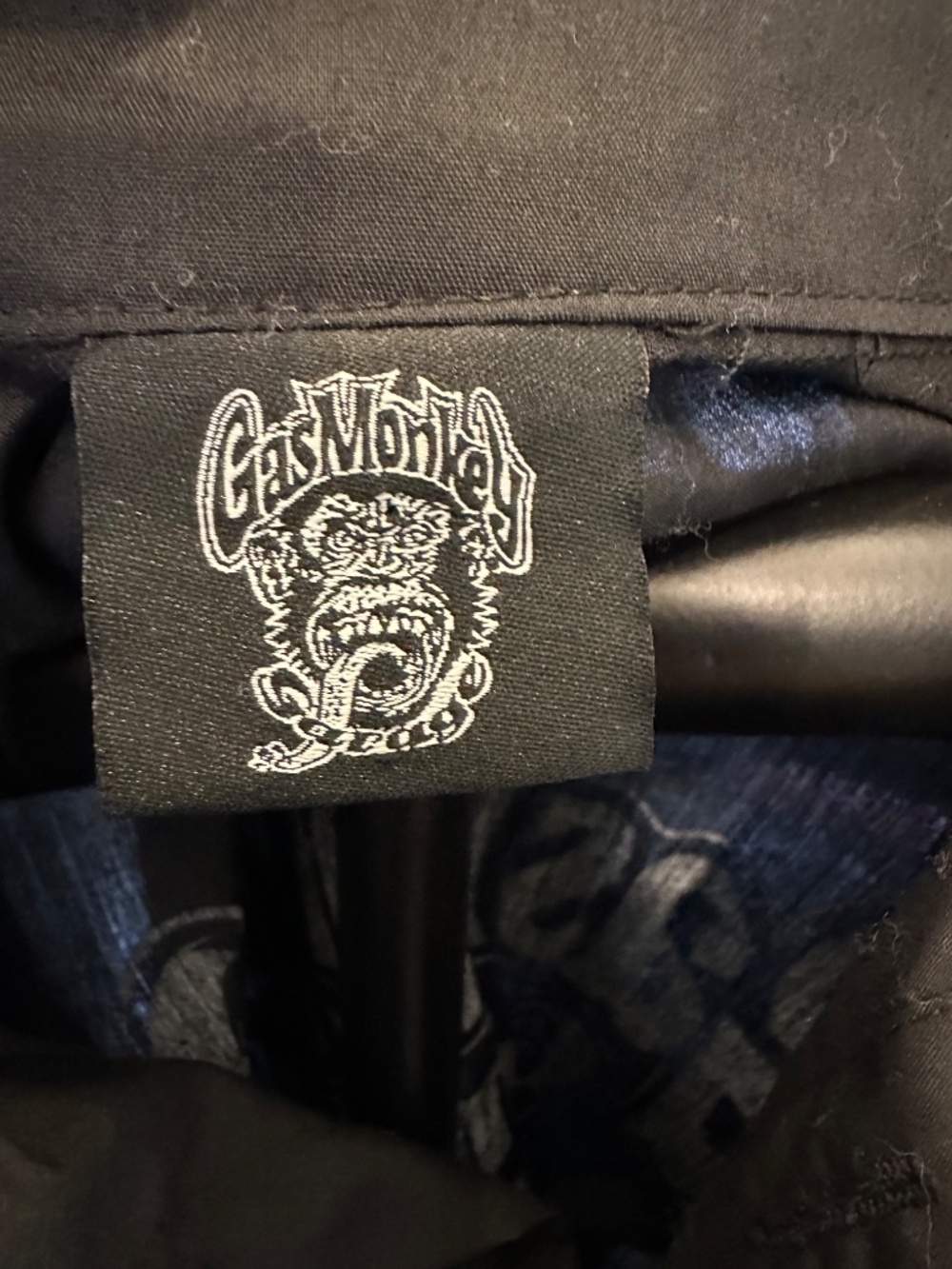 Gas Monkey Mens Dress Shirt Black Medium - Picture 4 of 10